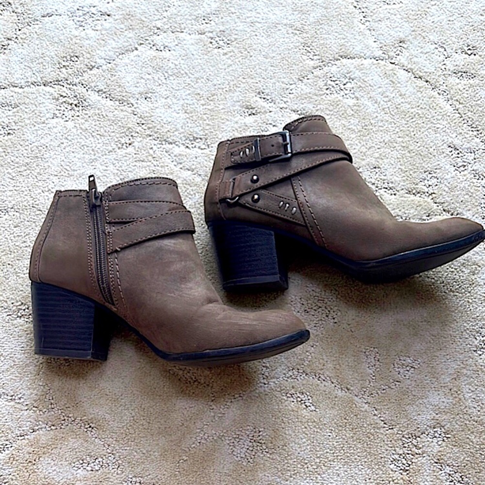 Brown Heeled Booties